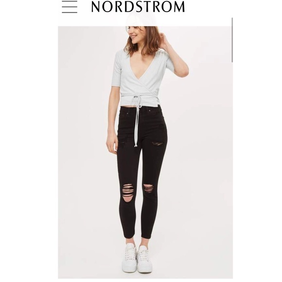 Topshop Denim - Topshop Moto High Waisted Black Jeans